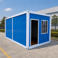 Maison conteneur modulaire préfabriquée pliable de 40 pieds à bas prix avec structure en acier à panneaux sandwich, logement écologique pour le personnel