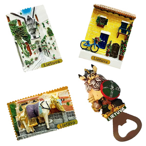 Aimants de réfrigérateur en polyrésine sur le thème <span class=keywords><strong>du</strong></span> troll viking, danois et <span class=keywords><strong>du</strong></span> drapeau norvégien, collection de souvenirs de voyage, artisanat en résine 3D personnalisé - Product Image 4
