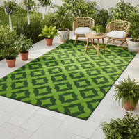 Tapis de gazon artificiel à motifs imprimés en 3D personnalisés, utilisé pour la décoration de bureaux et l'aménagement extérieur