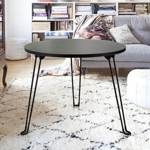 Customized Solid Wood <b>C</b>-Shaped Nesting Coffee <b>Table</b> Set Iron Frame Modern Design Durable Eco-Friendly Living Room Storage - Product Image 5