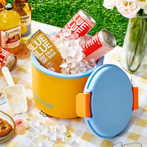 Été DIY Ice Block moule Set de 2 réfrigérateurs 64 plateaux à glaçons en plastique avec couvercle et poubelle - Product Image 6