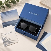 Boîte d'emballage pour lunettes personnalisée, écologique, faite à la main, imprimée en quatre couleurs, boîte cadeau pour lunettes de soleil, montures optiques, vente au détail