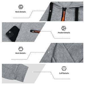 Sweat à capuche unisexe en maille décontracté et tendance automne 2025, coupe oversize, épais, avec cordon de serrage, en polaire respirante, imprimé et avec poche - Product Image 3