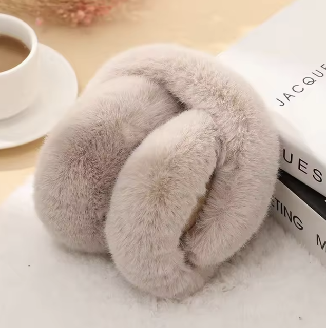 Soft Plush Winter Sports Accessories Solid Color Ear Warmer Earmuffs for Women and Men Outdoor Cold Protection Ear-Muffs Cover