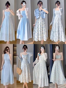 <span class=keywords><strong>Robe</strong></span> longue d'été élégante de haute qualité pour femme, imprimé floral, <span class=keywords><strong>manches</strong></span> <span class=keywords><strong>courtes</strong></span>, <span class=keywords><strong>col</strong></span> en <span class=keywords><strong>V</strong></span>, décontractée, en tissu tricoté, vente en gros - Product Image 4