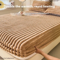 Protège-matelas épais en microfibre imprimé pour lit bébé d'hiver – Drap-housse et drap plat