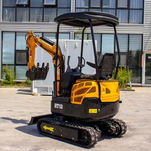 Mini-excavatrice HT12, machine de terrassement, 1 tonne, petite excavatrice hydraulique sur chenilles, micro-mini-excavatrice, prix en Chine - Product Image 4
