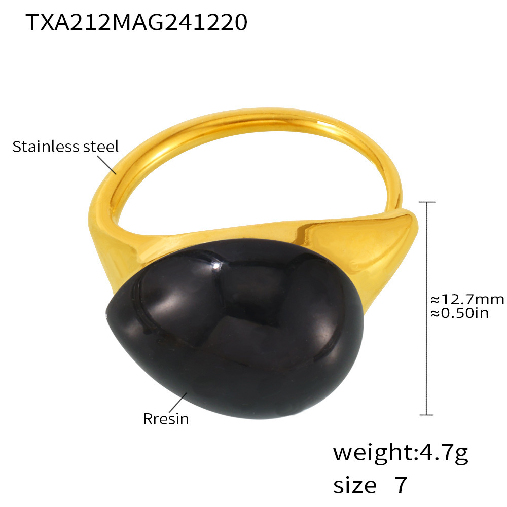 black resin ring