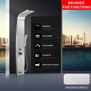 Ensemble <span class=keywords><strong>de</strong></span> douche intelligent en acier inoxydable chromé avec LED, pommeau <span class=keywords><strong>de</strong></span> douche mural encastré à jet <span class=keywords><strong>de</strong></span> pluie pour salle <span class=keywords><strong>de</strong></span> bain - Product Image 6