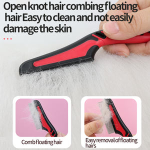 Nuovo Design Logo personalizzato a doppia fila pettine per peli di gatto cane pettine per pulci - Product Image 6