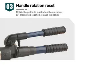 HT-131L manuel hidrolik sıkma aracı C kelepçeleri CCT60 to CCT240 CU & AL pabuçları 16-400mm2 Terminal kablo tel halat sıkma aracı