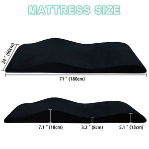 Customizzare il lettino da massaggio toppers beauty spa copriletto con onde curvo in velluto pieghevole memory foam materassi pieghevoli - Product Image 3