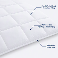 Couette de luxe blanche 100 % coton, garnissage polyester, durable, respirante, toutes saisons, pour hôtels, gîtes, vente en gros usine