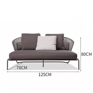 Muebles de Jardín KMJ, Conjuntos de Sofás Modernos para Hotel, Sillas de Exterior para Patio Trasero, Tumbonas de Lujo Impermeables para Piscina, Sofá de Ratán - Product Image 4