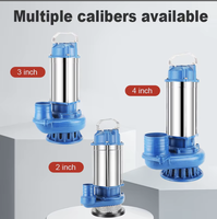 Pompa Limbah Submersible Stainless Steel WQD Portabel 5 HP Bertenaga AC Pompa Drainase Ganda Tujuan Irigasi Pertanian