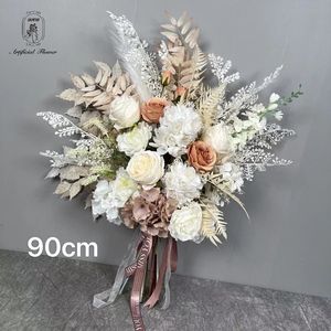 Crisantemo Rosa Champagne dall'Aspetto Naturale Fiori Realistici al Tatto per <span class=keywords><strong>Bouquet</strong></span> da Sposa Decorazione Personalizzata - Product Image 3