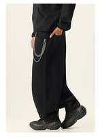 Pantalon de survêtement en polaire pour hommes, poids lourd 350g/m2, coupe décontractée, jambe droite, jogging, décontracté, unisexe, blanc, baggy, harem, pantalon de survêtement à jambes larges