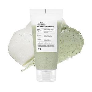 Detergente Viso VT CICA Mask 4.05 Fl Oz con Centella Asiatica, Cura dei Pori, Esfoliante e Idratante - Product Image 1