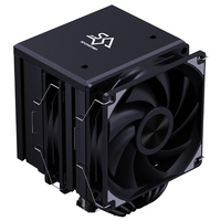 Enfriador de CPU de Doble Torre SNOWMAN MT660-No Light-BK, 6 Tubos de Calor de Cobre, 260W TDP, Ventilador PWM Silencioso Dual AK-120, LGA1700 AM5 AM4