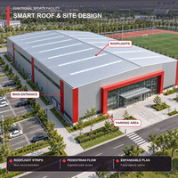 Entrepôt à structure métallique, bâtiment industriel conçu sur mesure pour les centres de distribution et les installations de production