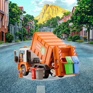 <span class=keywords><strong>Camion</strong></span> à ordures surdimensionné à pompe, <span class=keywords><strong>camion</strong></span> de collecte des déchets pour enfants, véhicule de construction, <span class=keywords><strong>camion</strong></span> à benne basculante, plastique à friction - Product Image 3