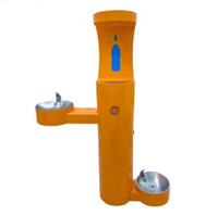 Fontaine à eau froide extérieure personnalisée en acier inoxydable 304 avec support et filtre certifié NSF, fonctionnement manuel, usage commercial