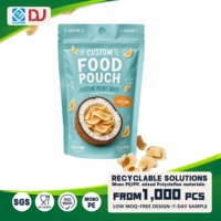 Bolsa Personalizada con Cierre Hermético y Base Reforzada para Chips de Coco, Ideal para Venta Minorista