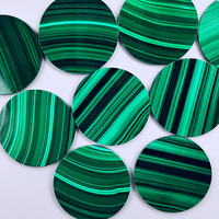 Pierres de malachite naturelles, rondes et plates, vente en gros, livraison gratuite