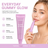 Baume à lèvres brillant OEM sous marque privée, effet gelée, au beurre de karité et de murumuru, teinte transparente, hydratant, tube souple