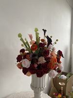 H-1030 Boule de fleurs artificielles décorative de luxe en soie de haute qualité, populaire, vente en gros d'usine, fournitures pour centres de table de mariage