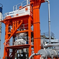 Centrale de mélange d'asphalte fixe 100T/H avec moteur et PLC, haute efficacité