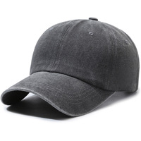Topi jins Logo kustom kualitas tinggi topi bisbol koboi dicuci tertekan 100% katun 6 Panel bersulam tagihan tua