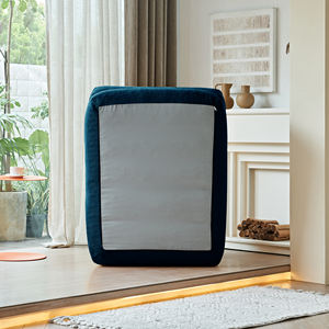 Canapé modulaire d'angle extensible convertible en tissu rembourré durable moderne à un siège sans accoudoirs pour les salons de villa - Product Image 3