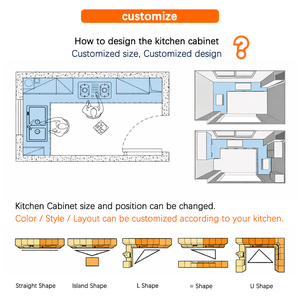 Gabinetes de Cocina Integrados Minimalistas con Servicio de Dibujo de Renderizado 2D y 3D en 12 Horas para Apartamentos Pequeños - Product Image 4