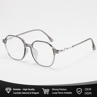 Lunettes hexagonales pour hommes et femmes, monture TR90, branches en métal, anti-lumière bleue, protection UV400, lunettes de lecture optiques, 6 couleurs, OEM