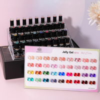 BORN PRETTY PRO Kit de Vernis Semi-Permanent Gel UV 36 Couleurs Néon Effet Verre Transparent d'Été, Gelée Givrée, Fournitures pour Ongles