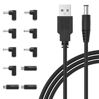 DC Bucket JACK POWER-Kabel Universelles 5-V-DC-Netzkabel, USB 2.0a-Stecker auf USB DC 5,5x2,1mm Stecker kabel