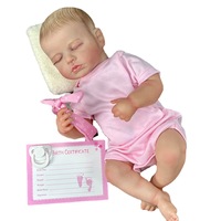 Neuer Sunnyfan Realistischer Baby-Jungen-Puppe mit geschlossenen Augen, Vollvinyl-Körper, Wasserabweisend, Reborn-Puppe Lulu, Bestseller