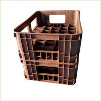 Cageot Robuste pour Bouteilles de Lait, Caisses à Bouteilles de Vin, Porte-Bouteilles de Bière en Plastique et Conteneur Empilable