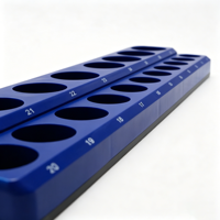 Organisateur de douilles durable, résistant aux rayures, avec revêtement en poudre, plateau magnétique pour douilles, solution de rangement de qualité industrielle pour boîte à outils