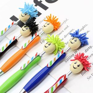 Nouveau style de tête de poupée en peluche, cadeau de Noël promotionnel, stylet tactile avec logo plastique personnalisé, motif visage souriant de dessin animé - Product Image 3