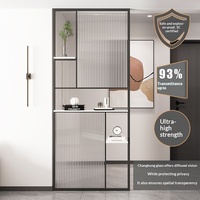 Paravent moderne minimaliste personnalisé en acier inoxydable découpé au laser, imperméable, à rainures, avec étagère de rangement