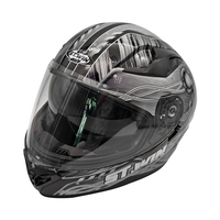 Venta al por mayor Venta caliente Unisex Full-Face ECE DOT Security Casque Moto Casco Negro Venta al por mayor Cascos de motocicleta inteligentes