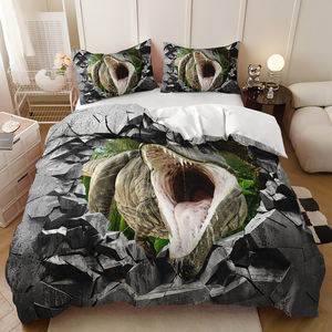 Juego de Ropa de Cama <span class=keywords><strong>Infantil</strong></span> Feelyou con Diseño de Dinosaurios de Dibujos Animados, Funda Nórdica con Diseño de Dinosaurios de la Selva para Decoración de Habitaciones - Product Image 6