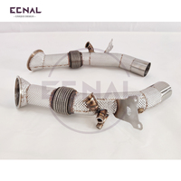 Ecnal pour Ferrari SF90 V8 3.9T 2020+ - Tuyau d'échappement droit en acier inoxydable SS304 de haute qualité avec bouclier thermique