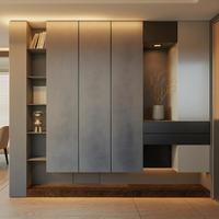 Console d'entrée minimaliste avec patères pour un design d'entrée majestueux