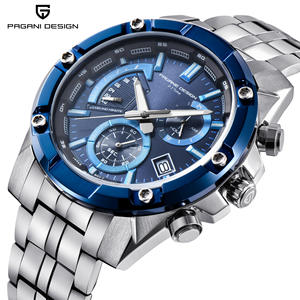 Reloj cronógrafo para hombre Berjani, correa de acero inoxidable, resistente al agua hasta 30M, reloj deportivo multifuncional de cuarzo PD-3311 - Product Image 2