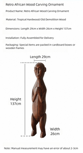Decorazione per la Casa in Legno Massello Fatto a Mano, Stile <span class=keywords><strong>Etnico</strong></span> <span class=keywords><strong>Africano</strong></span> Retrò Creativo - Product Image 5