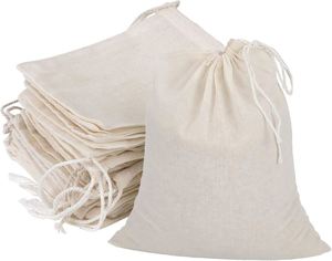 Sac à cordon en coton recyclé écologique, logo imprimé personnalisé, pochettes anti-poussière pour bijoux, emballage cadeau pour colliers et bracelets - Product Image 4