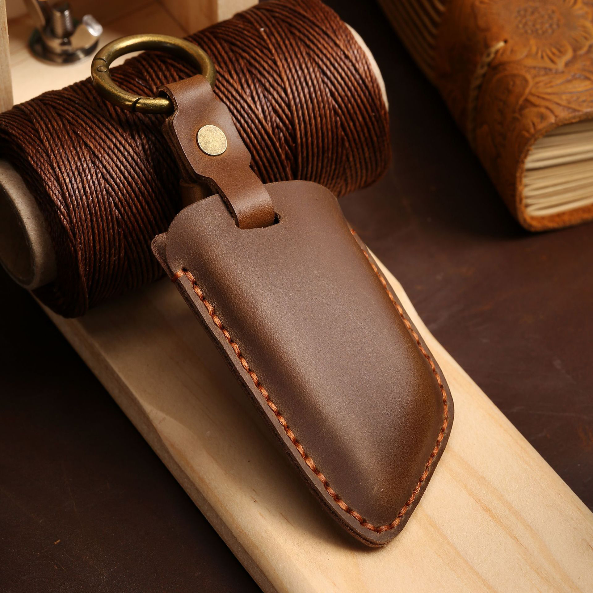 Premium Handmade Leather Key Case Cover for BMW G30, 1 3 5 7 Series, X5 | Car Styling Holder